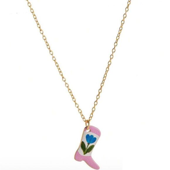 REVOLVE Jewelry - Pink Boot Pendant Necklace Q521